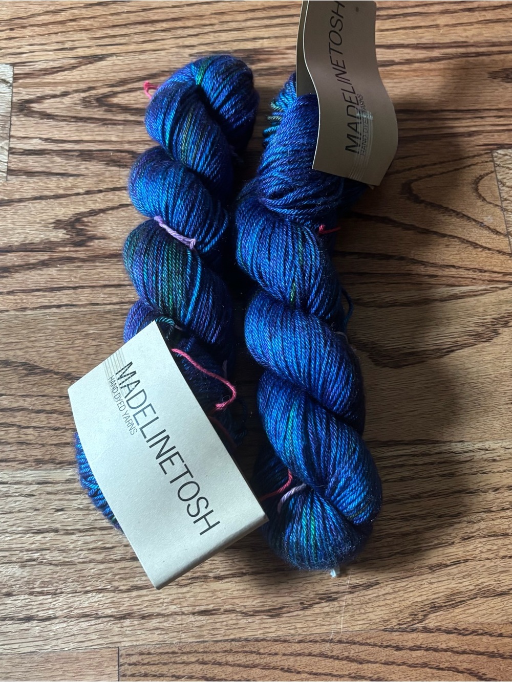 Madelinetosh Yarn Lot of 2 Silk Merino Spectrum 249 DK Weight Blue Jeweltone NWT